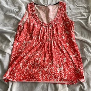 Women’s Boden coral tank top.